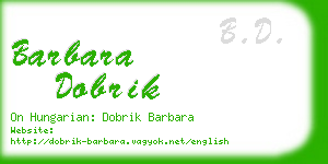 barbara dobrik business card